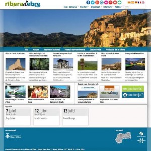 Portada web turisme Ribera d'Ebre juliol2014